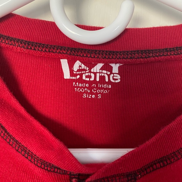 Red onesie with butt flap Lazy One - Picture 4 of 4